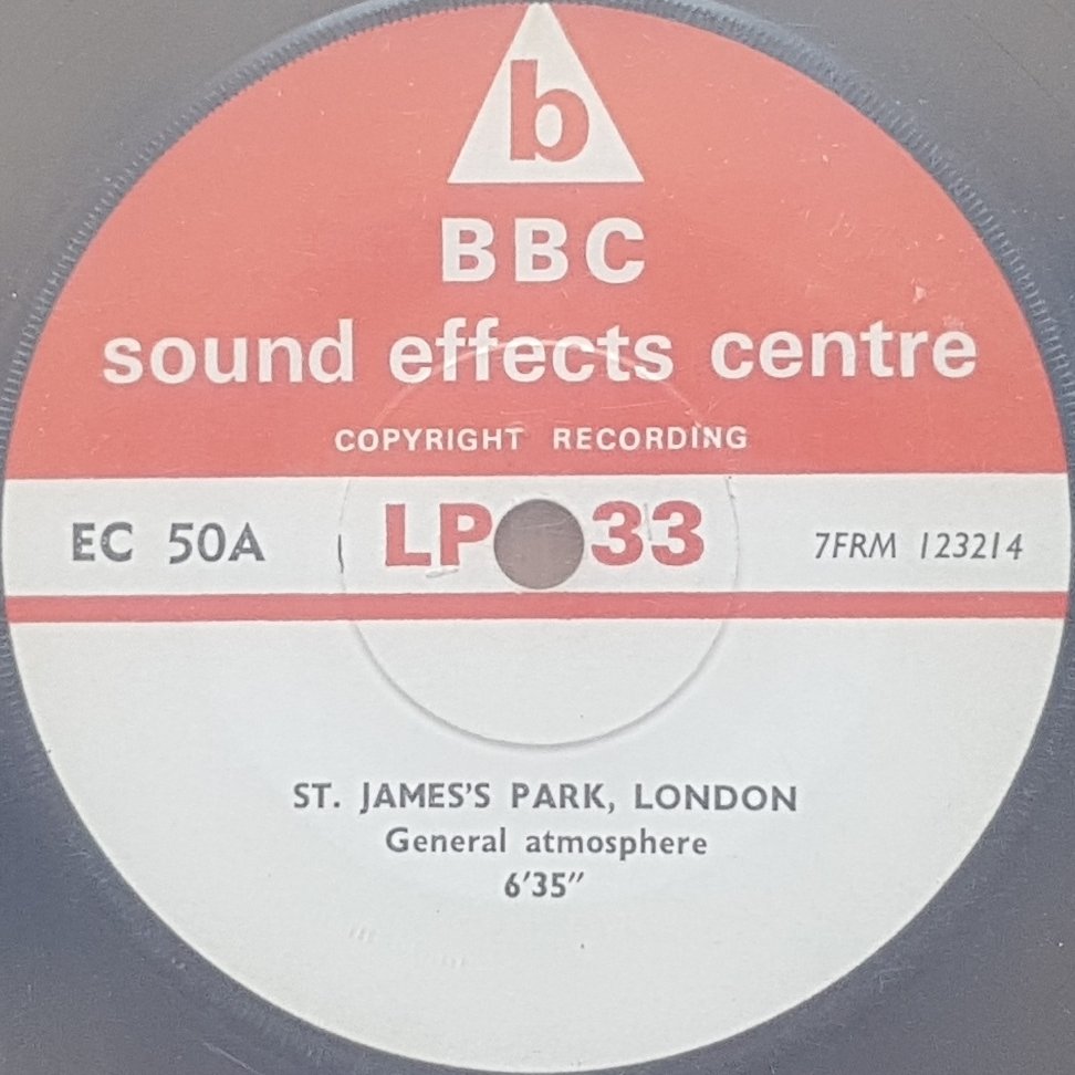 EC 50A St. James Park, London Not registered from the BBC records and Tapes library Label